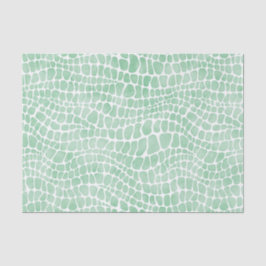 Groene Waterverf Krokodille Huid Tissuepapier