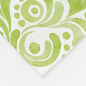 Groene Waterverf Kunst FAMILIENAAM Locatie Decor Fleece Deken (Hoek)