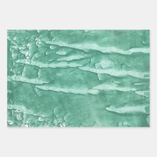 Groene waterverf kunst inpakpapier vel (Voorkant)