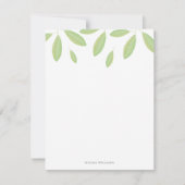 Groene Waterverf laat gepersonaliseerde verhalen o Notitiekaartje (Voorkant)