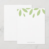 Groene Waterverf laat gepersonaliseerde verhalen o Notitiekaartje (Voorkant / Achterkant)