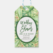 Groene Waterverf laat tropische weduwenschoen over Cadeaulabel (Voorkant)