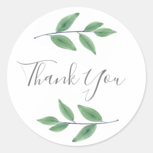 Groene Waterverf laat vallen Ronde Sticker