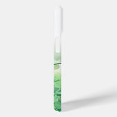 Groene Waterverf Leaf Elegant Script Monogrammed Case-Mate iPhone Case (Achterkant / Rechts)