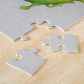 Groene Waterverf Leaf Legpuzzel (Zijkant)