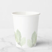 Groene Waterverf Leaf Paper Cup Papieren Bekers (Links)