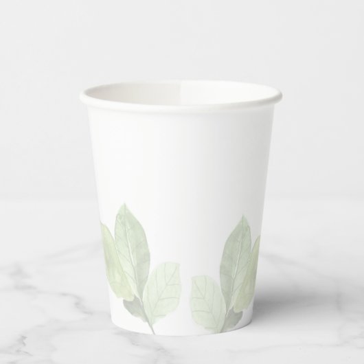 Groene Waterverf Leaf Paper Cup Papieren Bekers
