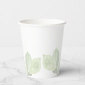 Groene Waterverf Leaf Paper Cup Papieren Bekers