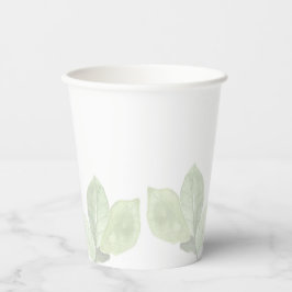 Groene Waterverf Leaf Paper Cup Papieren Bekers