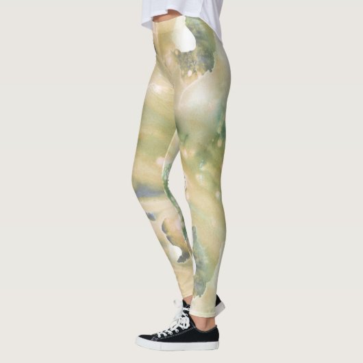 Groene waterverf leggings (Links)