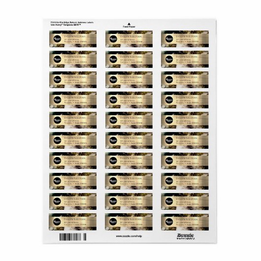 Groene waterverf logo retour adreslabel etiket (Full Sheet)