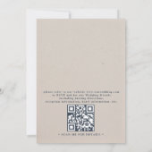 Groene Waterverf Loofboog QR Code Trouwen Kaart (Achterkant)