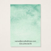 Groene Waterverf Mandala Verzamelen van Kaarten Visitekaartje (Achterkant)