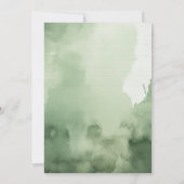 Groene Waterverf Mannen Modern Arch 50e verjaardag Kaart (Achterkant)