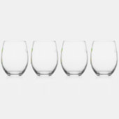 Groene Waterverf Margarita Lime Bruidsdiner Wijnglas Zonder Voet (Links)