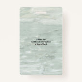 Groene Waterverf Medewerker Foto Naam Logo ID Badge (Achterkant)