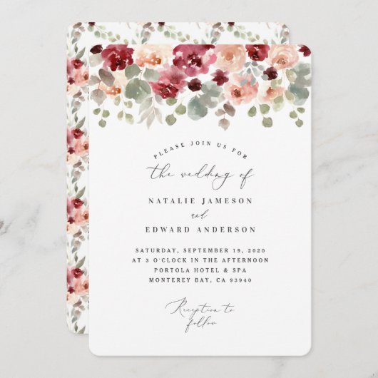 Groene waterverf met Bourgogne Kaart (Voorkant / Achterkant)