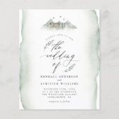 Groene Waterverf met budget en bruiloft in berggeb (Voorkant)