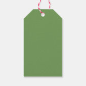 Groene waterverf met gelukkigste feestdagen cadeaulabel (Achterkant)