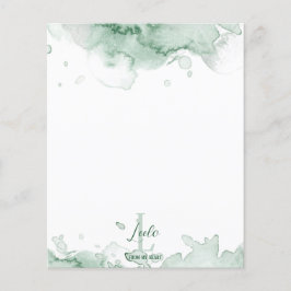 Groene Waterverf monogram en naamgeving