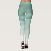 Groene Waterverf Ombre Leggings (Achterkant)