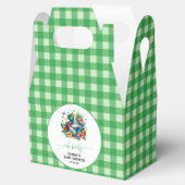 groene Waterverf One Lucky Duck Boy 1st Birthday Bedankdoosjes (Geopend)