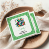 groene Waterverf One Lucky Duck Boy 1st Birthday Servet