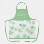 Groene waterverf op maat gekookt schort (Voorkant)