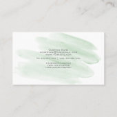 Groene Waterverf op zonne-energie Visitekaartje (Achterkant)