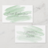 Groene Waterverf op zonne-energie Visitekaartje (Voorkant / Achterkant)