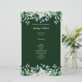 Groene Waterverf Palet van liefde Bruiloft (Staand voorkant)