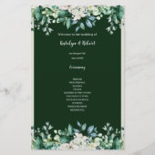 Groene Waterverf Palet van liefde Bruiloft (Voorkant)