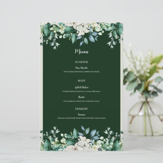 Groene Waterverf Palet van liefde Bruiloft (Staand voorkant)