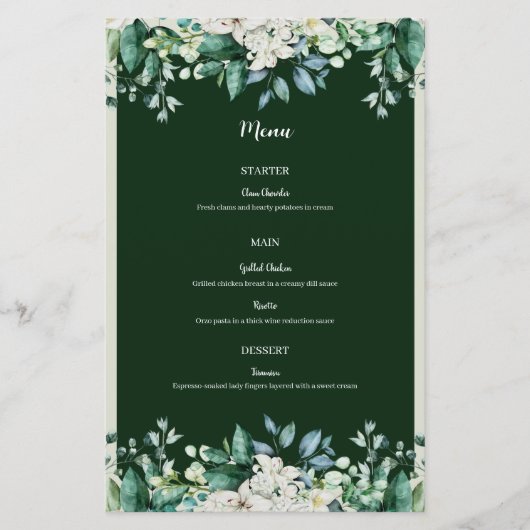 Groene Waterverf Palet van liefde Bruiloft (Voorkant)