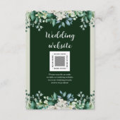 Groene Waterverf Palet van liefde Bruiloft Informatiekaartje (Voorkant)