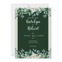 Groene Waterverf Palet van liefde Bruiloft