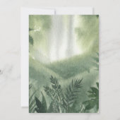 Groene Waterverf Parrot Forest oerwoud baby shower Kaart (Achterkant)