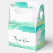 Groene Waterverf Party Favor Box Bedankdoosjes (Geopend)