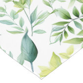 Groene waterverf pastelbladeren patroon korte tafelloper (Hoek)