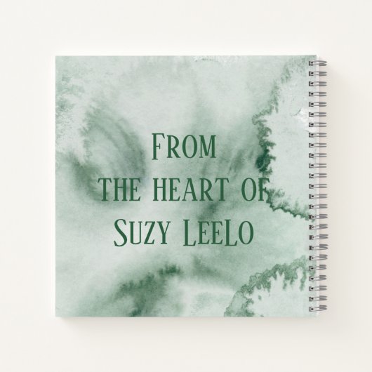 Groene Waterverf  persoonlijke schets Notitieboek (Achterkant)