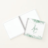 Groene Waterverf  persoonlijke schets Notitieboek (Binnen)