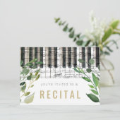 groene waterverf piano overweging kaart (Staand voorkant)