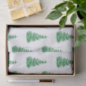 Groene Waterverf Pine Tree Patroon Tissuepapier (Geschenk)
