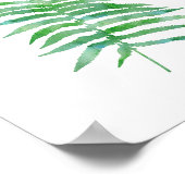Groene Waterverf Plant Fern Poster (Hoek)