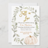 Groene Waterverf Pompoen Bruidsdouche  Kaart (Voorkant)