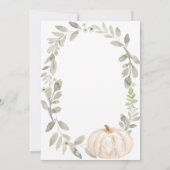 Groene Waterverf Pompoen Bruiloft  Kaart (Achterkant)