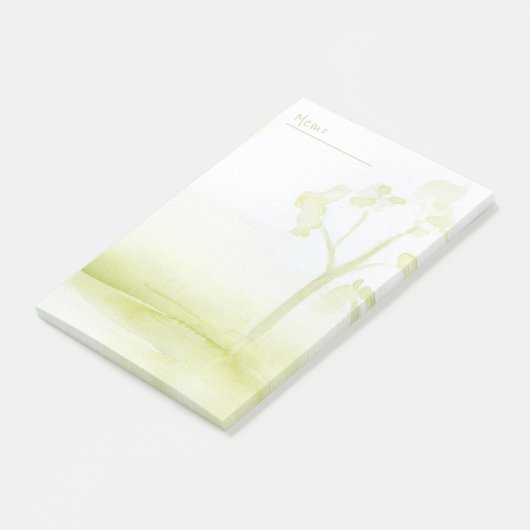 Groene waterverf post-it® notes (Schuin)