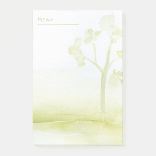 Groene waterverf post-it® notes (Voorkant)