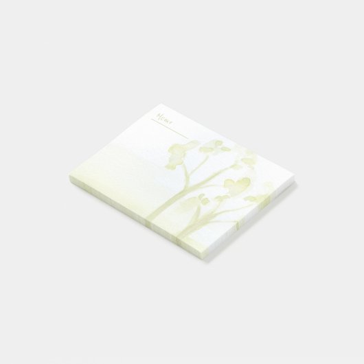 Groene waterverf post-it® notes (Schuin)