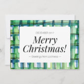 Groene Waterverf Pset Merry-kerstkaart Feestdagenkaart (Voorkant)